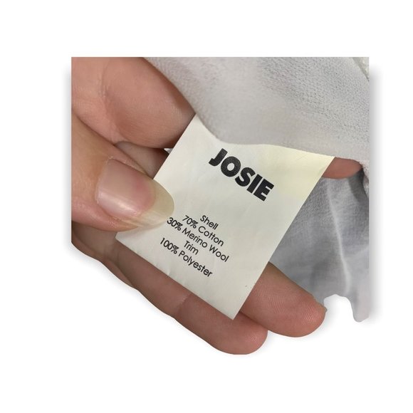 Josie Peekaboo Layered Merino Wool Blend Top Small - Picture 5 of 8